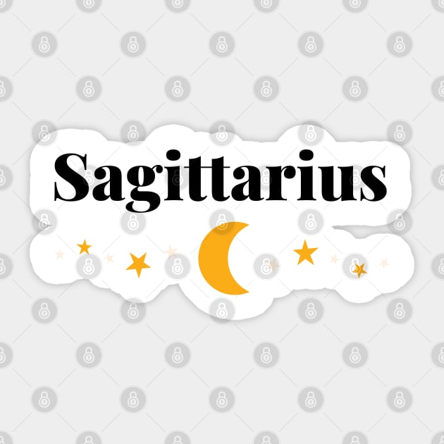 Sagittarius Moons and Stars Sticker by Susy Maldonado illustrations